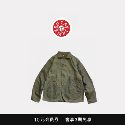 [5折现货]BD CAVEMPT 平田和宏日系休闲拼色翻领宽松夹克衬衫长袖