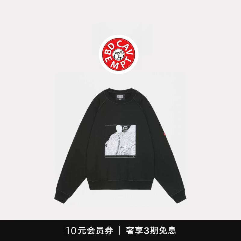 [5折现货]bd cavempt日系潮牌圆领纯棉外搭卫衣情侣套头男女秋冬