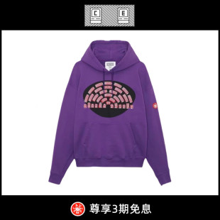 C.E CAVEMPT 22SS日潮紫色宽松情侣男女连帽卫衣 现货