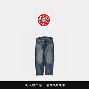[5折现货]BD CAVEMPT余文乐同款红边赤耳牛仔裤 水洗做旧工装长裤