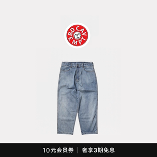 5折现货 宽松日产做旧牛仔裤 6.0日系水洗垮牛长裤 男 CAVEMPT