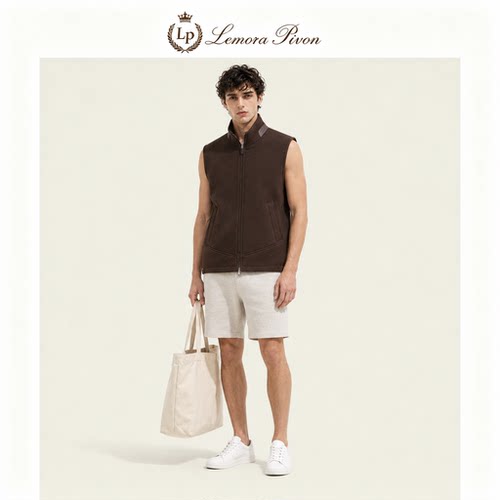 Lemora Pivon秋冬男士保暖轻奢简约百搭无袖背心意式轻奢棉服马甲