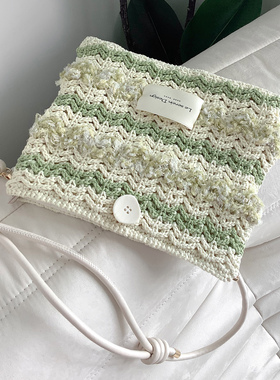 暮色｜波波包手混线毛线手工diy材料包钩针编织包礼物钩织原创