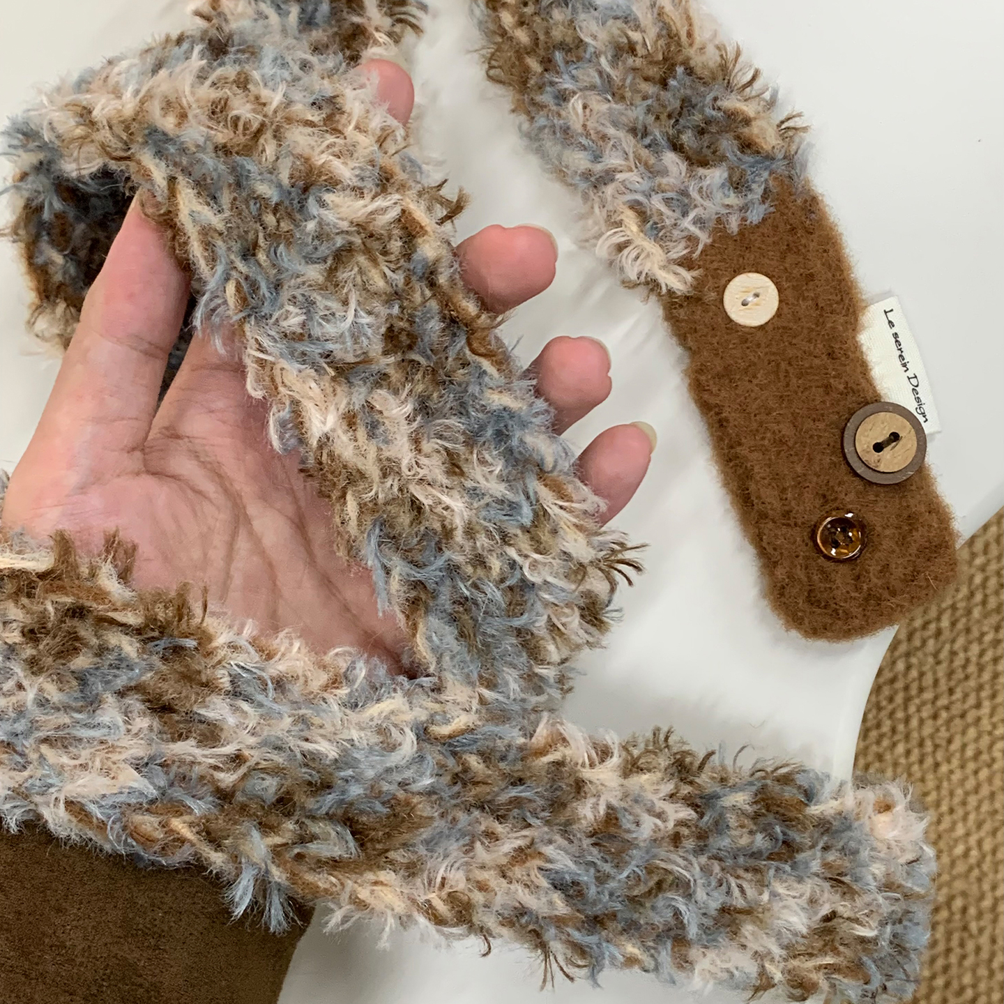 暮色窄围巾diy材料包送编织工具