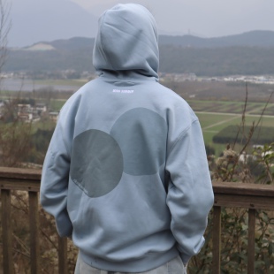 限量款 Mid9summer 日晕 2022浅蓝色 宽松连帽卫衣 Ss.3