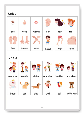 幼儿童入门斑马英语单词卡片s1s2s3点读发音塑封英文学习启蒙教具