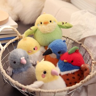 站肩小鸟公仔玄凤山雀肥乌鸦趴在肩膀上的磁吸玩偶毛绒玩具送宝贝