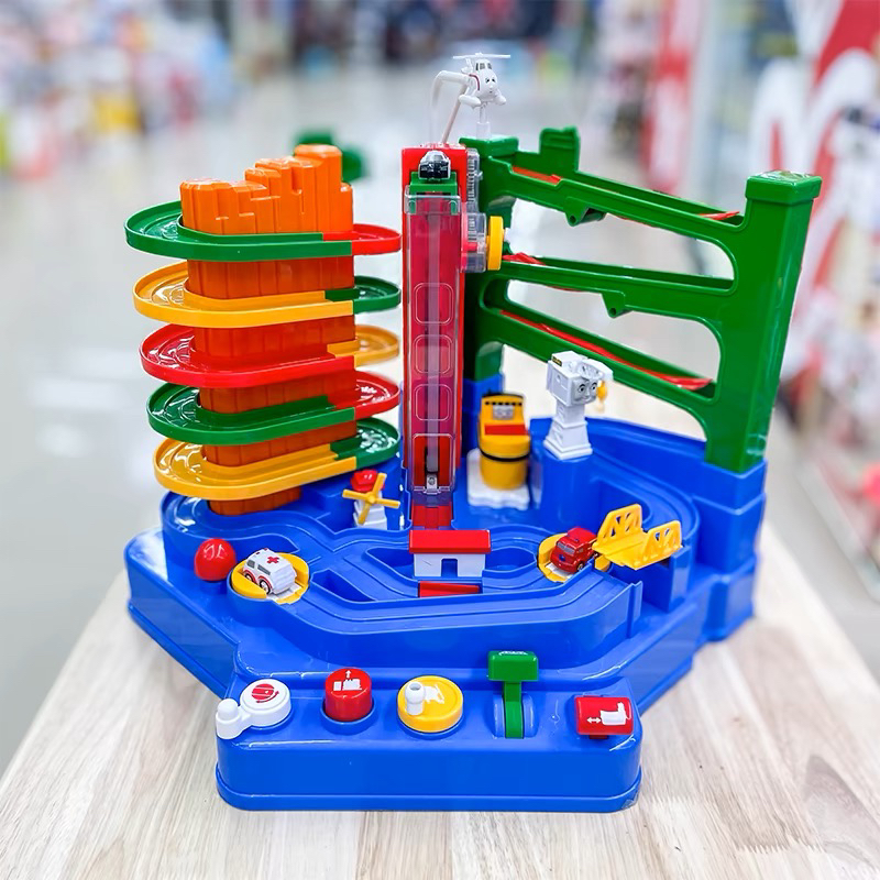 儿童汽车闯关大冒险停车场大楼火车电动轨道车益智玩具3-6岁礼物