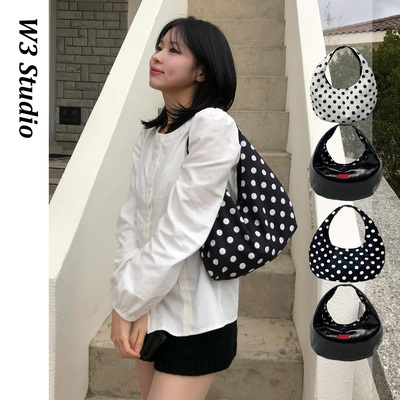 时髦精B买！小众波点双面托特包