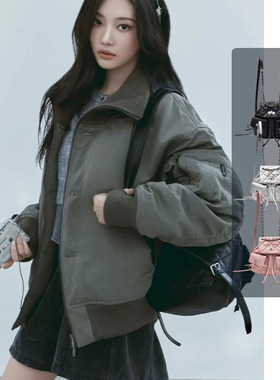 韩国小众宁艺卓同款MK蝴蝶结绑带双肩包小香风链条菱格抽绳多口袋