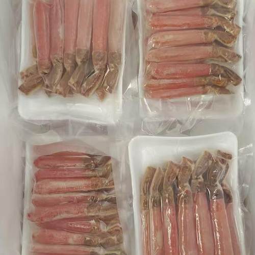 冷冻雪蟹棒 雪蟹腿 长脚蟹蟹拐 天妇罗蟹腿 1斤 雪蟹肉托盘