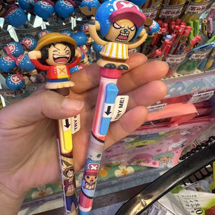 日本采购变脸怪funbox海贼王变脸系列路飞乔巴表情变化圆珠笔