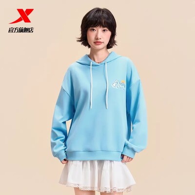 特步ATOMO FAFA丨连帽卫衣女2026年春季新款休闲百搭上衣97532893