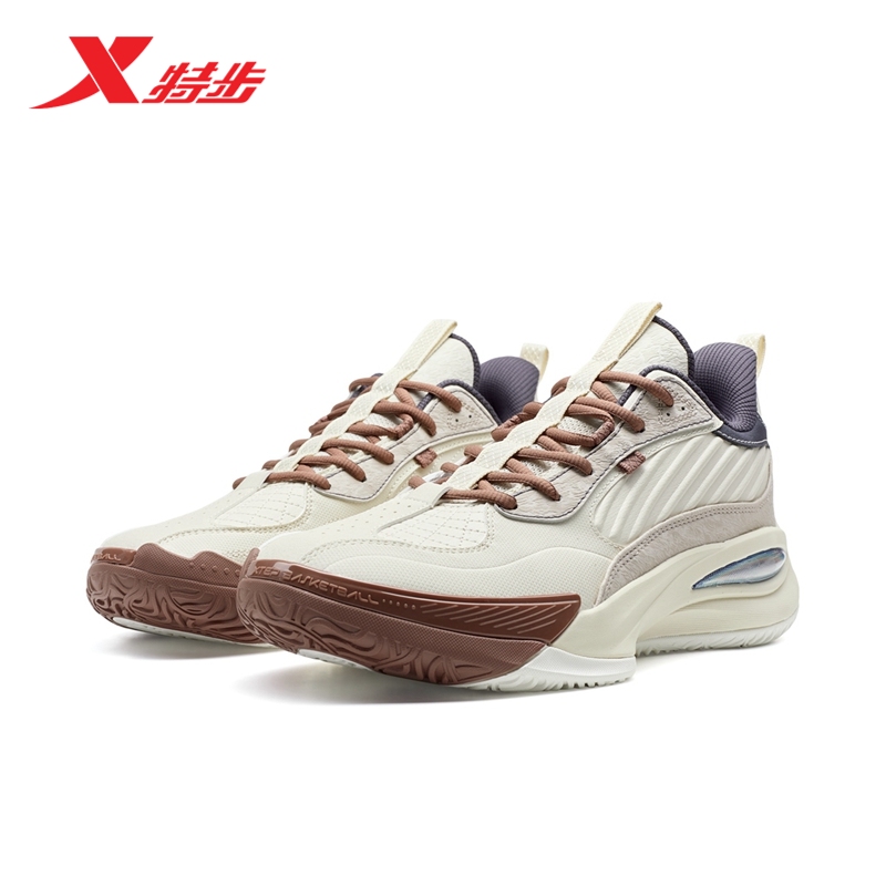 特步篮球鞋轻羽6TD-V2系列2025冬季新款实战运动鞋男975419120003