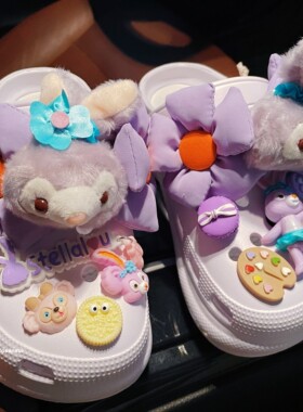 洞洞鞋女配饰星戴露个性diy配饰花扣可爱crocs装饰鞋花卡扣配件