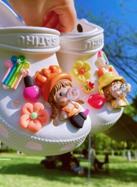 适配crocs洞洞鞋夏季女鞋拖鞋个性diy装饰扣卡扣鞋花cross扣子