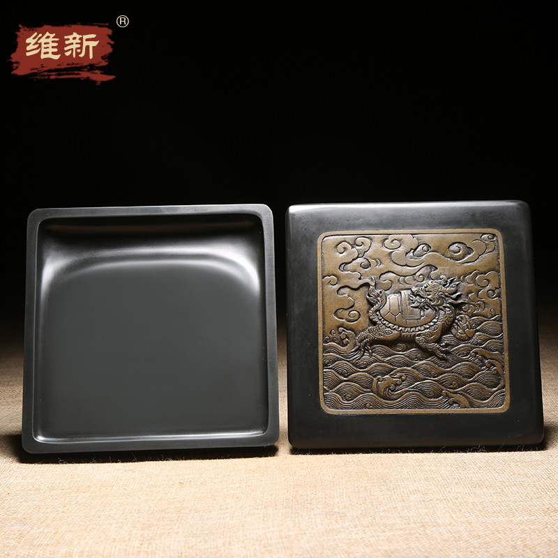 名师作品老坑砚台天然原石歙砚