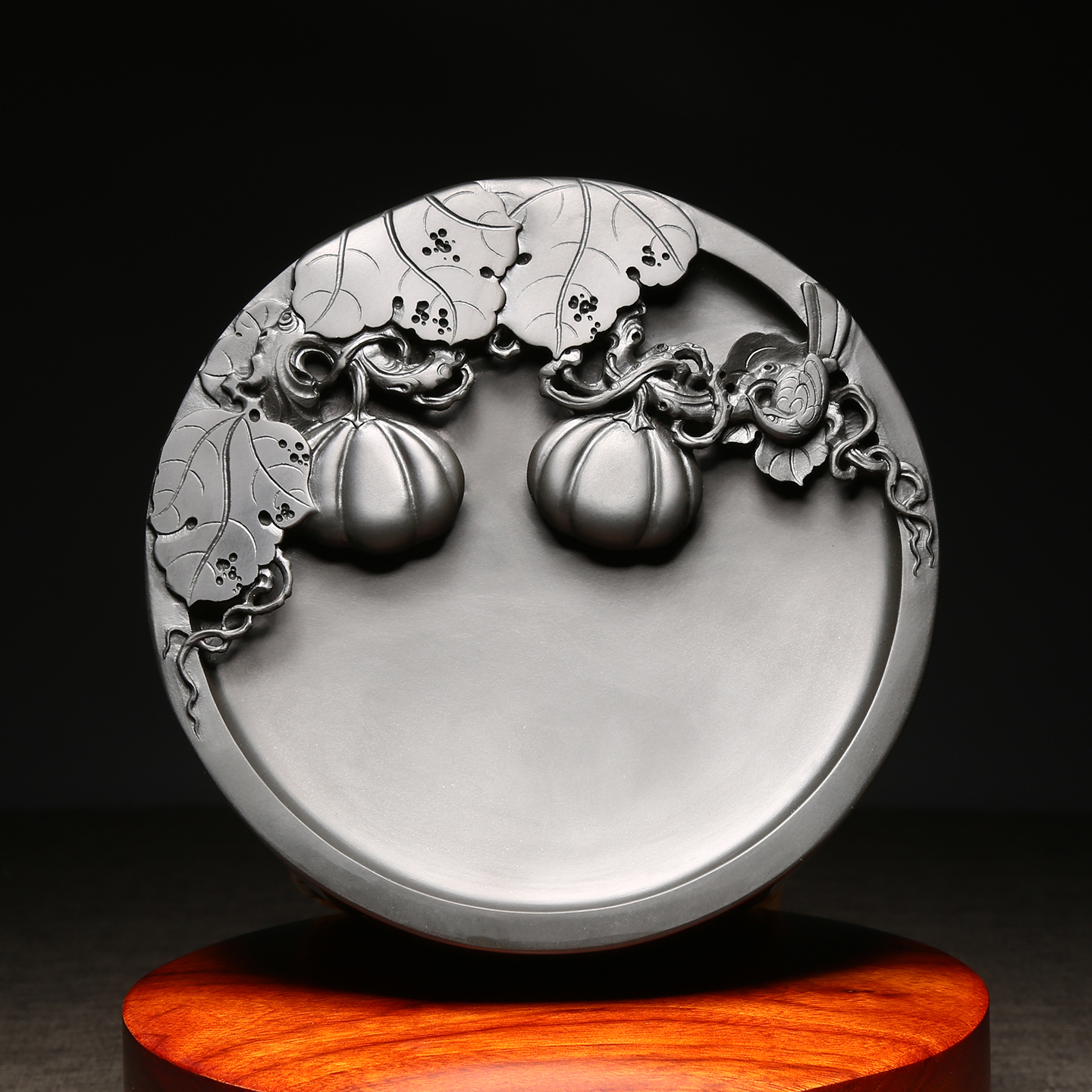 非遗名师手工砚台《硕果》天然原石高档文房四宝收藏名砚安徽歙砚老坑砚石领导礼物实用礼盒