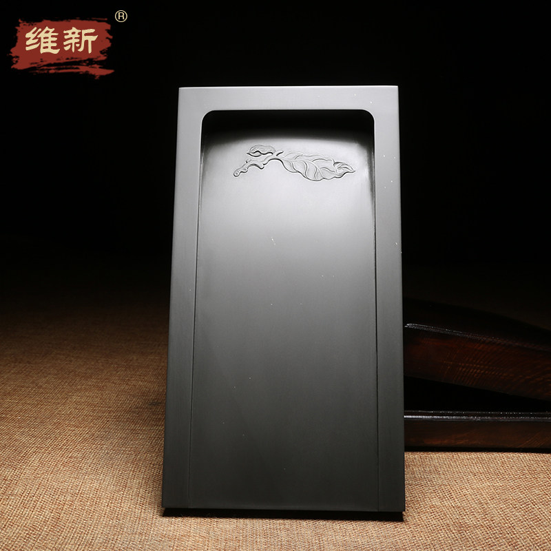 匠心非遗 四大名砚歙砚/一叶知秋/抄手砚名师名砚原石老坑黑龙尾砚石砚台歙砚兼端砚洮河文房四宝收藏送礼