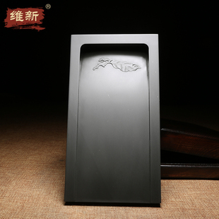 匠心非遗 四大名砚歙砚/一叶知秋/抄手砚名师名砚原石老坑黑龙尾砚石砚台歙砚兼端砚洮河文房四宝收藏送礼