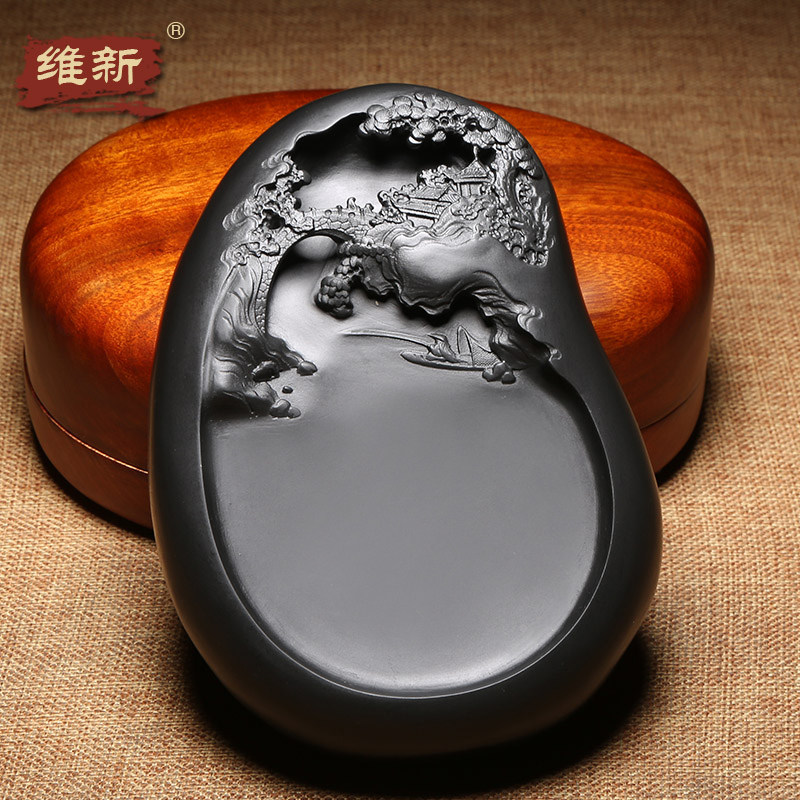 匠心非遗歙砚名师创意书法摆件