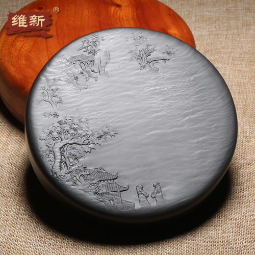 名师作品老坑砚台天然原石歙砚