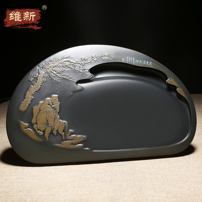 名师作品老坑砚台天然原石歙砚