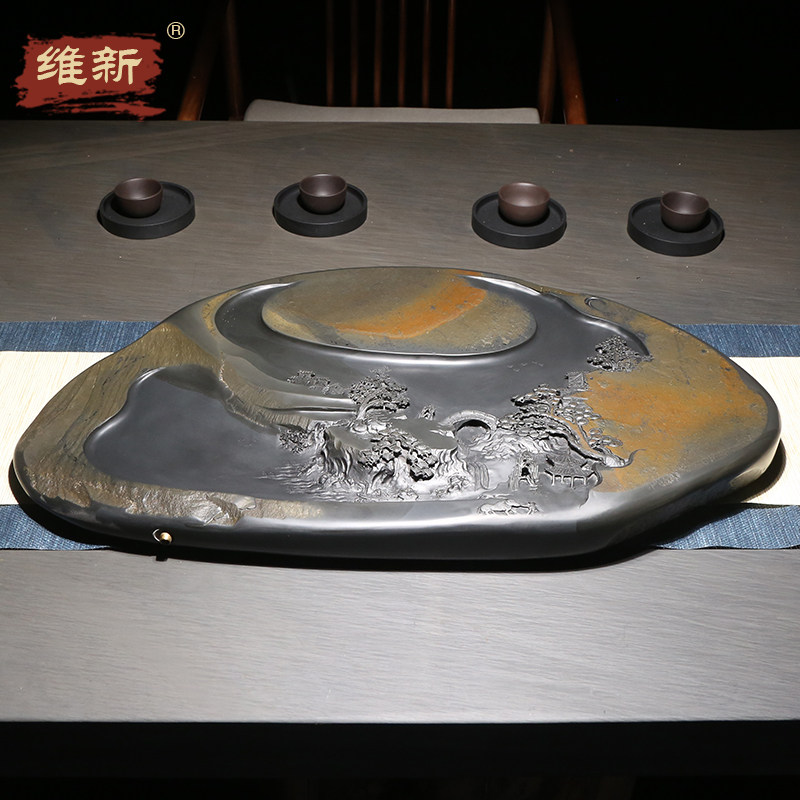 名师作品老坑砚台天然原石歙砚