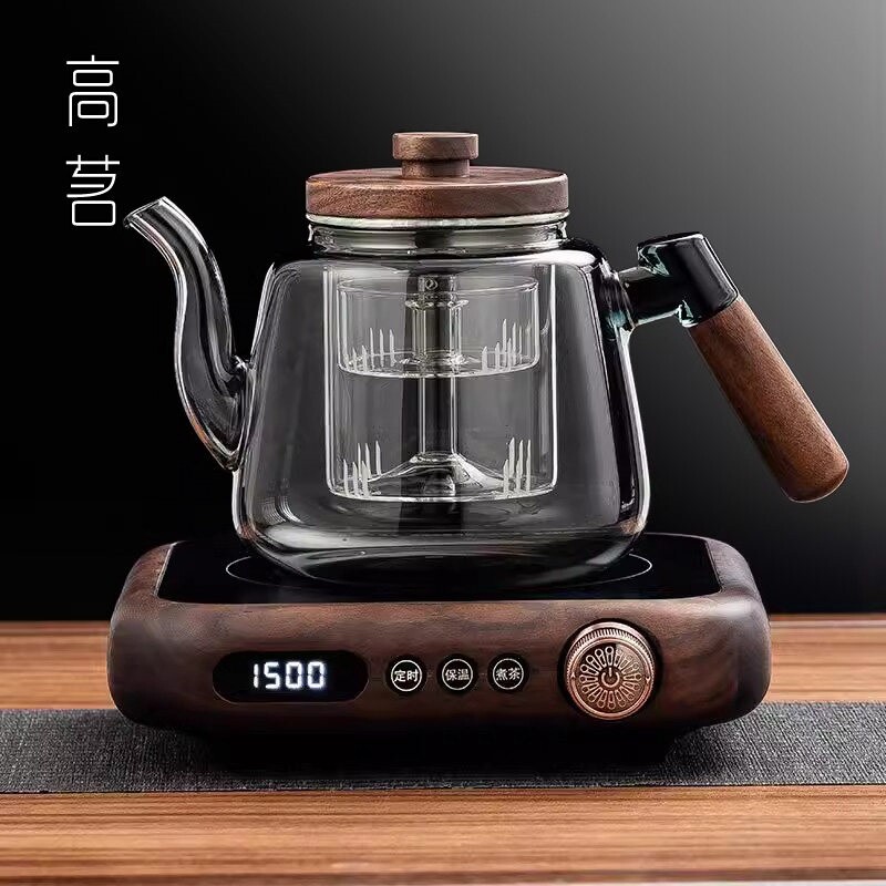 复古电陶炉煮茶壶套装2026新款中能古法超薄煮茶炉家用一整套式智