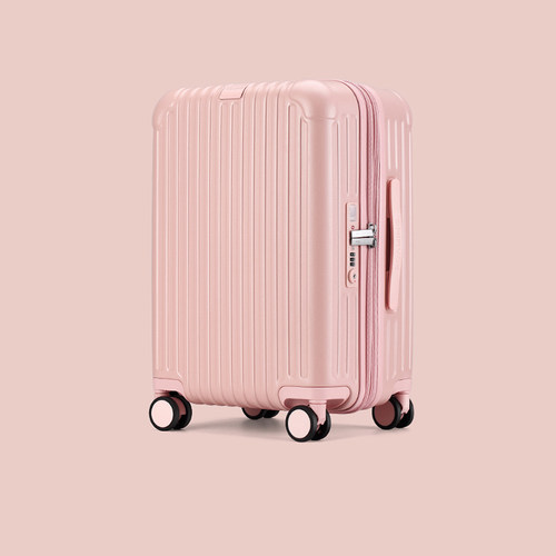 漫游粉色万向轮行李箱