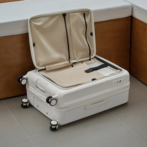 漫游侧开盖行李箱可扩展前开拉杆箱拉链20寸24旅行箱登机皮箱男女