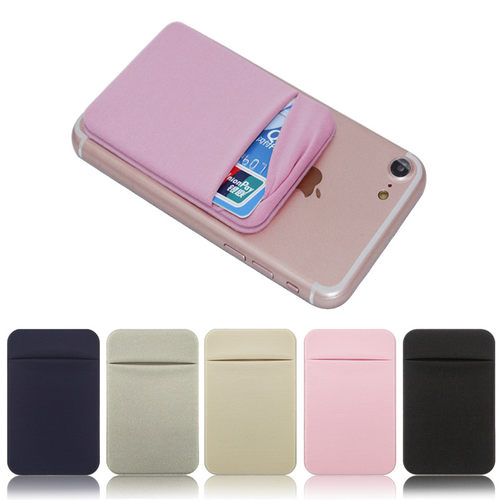Men Sticker Pocket Wallet Case Card Holder for Cell Phone