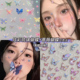 立体蝴蝶贴钻背胶脸贴妆容贴纸儿童舞台妆演唱会音乐节指甲贴免胶