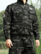 户外迷彩服套装 黑色军迷训作服耐磨宽松劳保服 男工作服保安春秋款