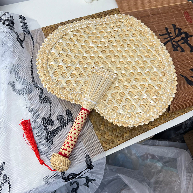纯手工纯天然麦秆编织麦杆大扇子老式小蒲扇舞蹈手摇扇手工宝宝扇