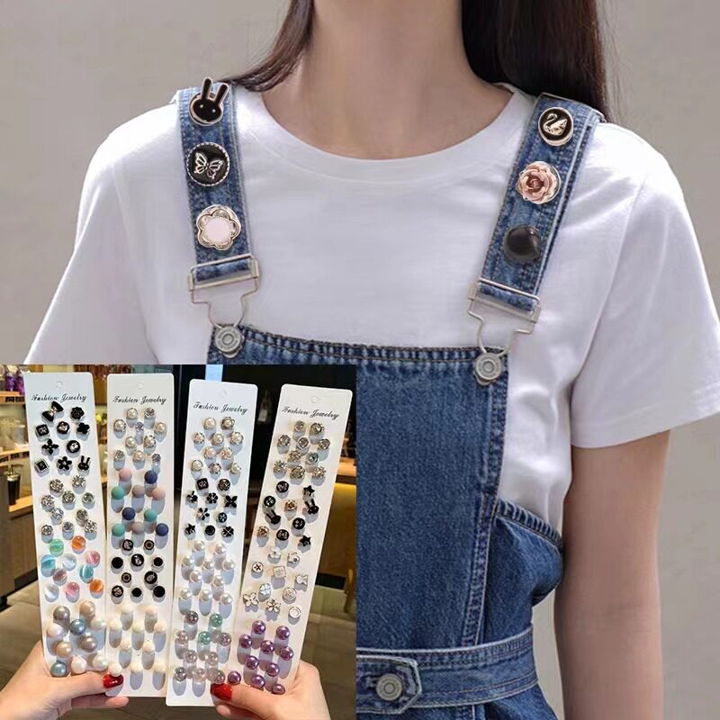 衬衫胸口防走光扣子暗扣免缝胸针扣女别针衣服固定神器领口小扣针