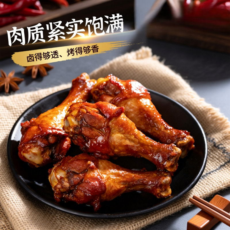 啃馋你新口味酱烤鸡翅根小鸡腿新上市零食即食小包装休闲食品