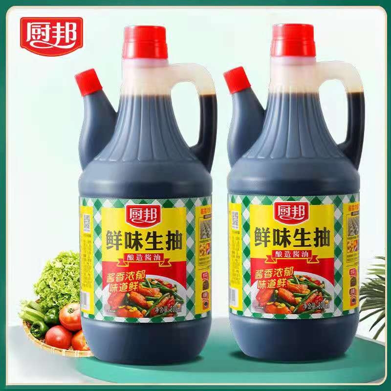 厨邦鲜味生抽800ml小壶嘴炒菜调味品家用提鲜蒸鱼豆酿造酱油豆汁