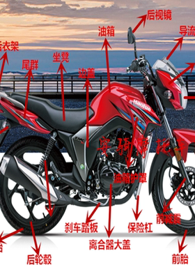 适用豪爵摩托车DK150-30C/30D/30F电喷导流罩 仪表大灯前挡泥配件