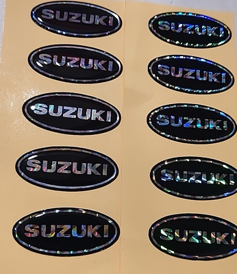适用铃木摩托车贴花不干胶滴塑标牌SUZUKI贴花贴纸铃木标识标志