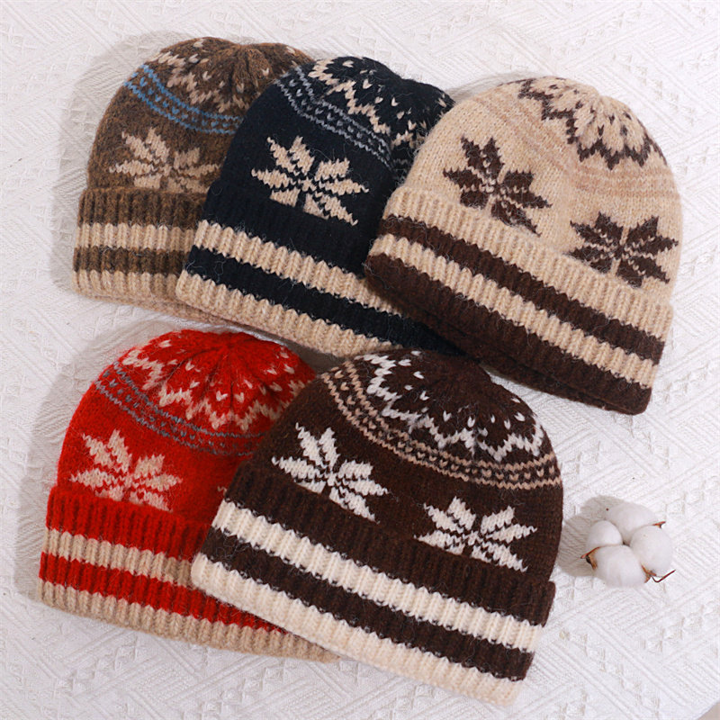 秋冬加厚保暖圣诞雪花条纹套头帽韩版复古费尔岛风针织毛线帽情侣,服饰配件/皮带/帽子/围巾,帽子,淘宝优惠券,粉丝福利购,淘宝优惠卷
