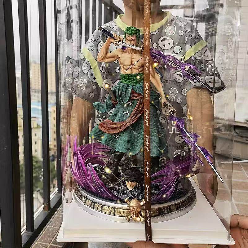 海贼王手办索隆路飞动漫模型灯光摆件送男朋友同学孩子生日礼物