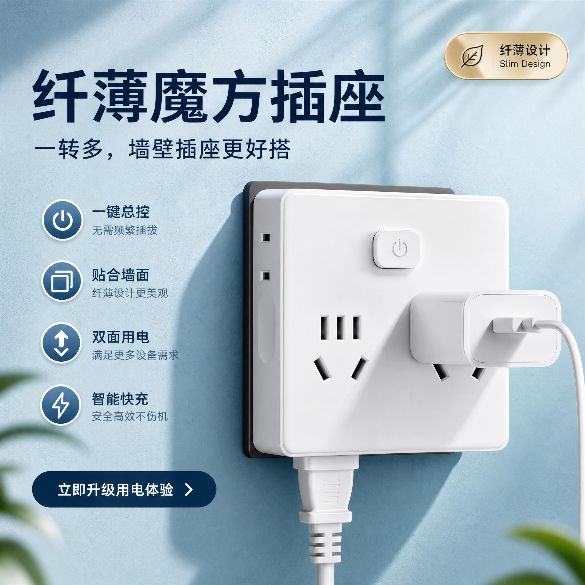 国际电工86型超薄魔方转换插座图片