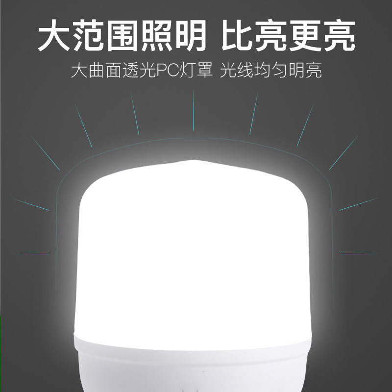 E27螺纹口led灯家用电灯泡节能灯白炽灯超亮台灯落地灯超市50w灯