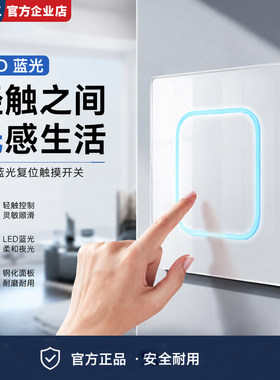 家用白色开关面板带LED指示灯