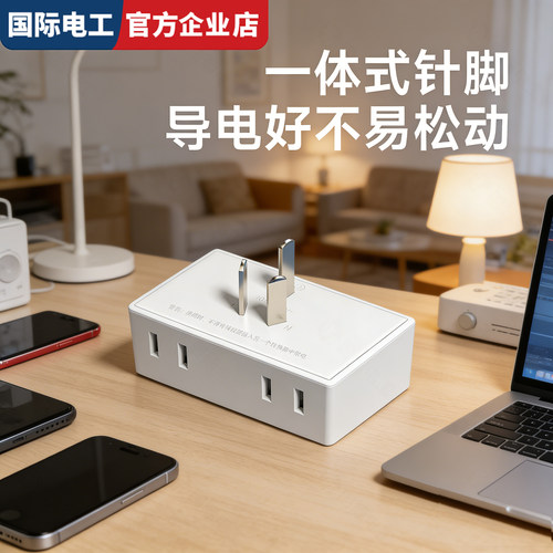 阻燃大功率超薄一转十六无线插座