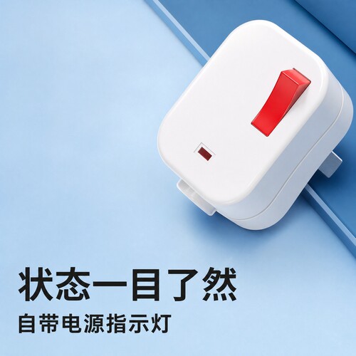 国际电工10A三孔插头免拔插开关