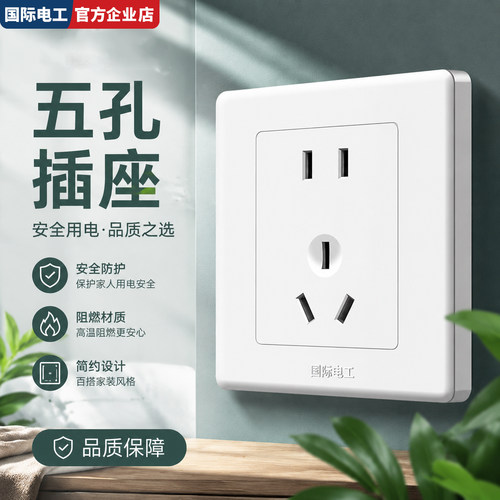 国际电工86型白暗装双控开关铜件