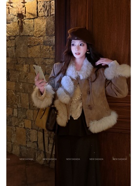 利达NEWDADADA【焦糖狐狐领】时尚休闲修身气质羽绒服外套YHM4393