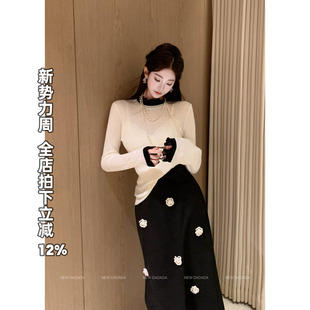 独特漂亮针织衫 利达 栗绒织雪 DADADA 女设计感小众高级感 NEW